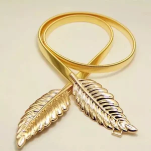 golden leaf infinity metal belt