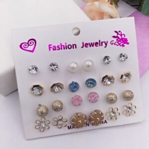 12 pair colorful stud set