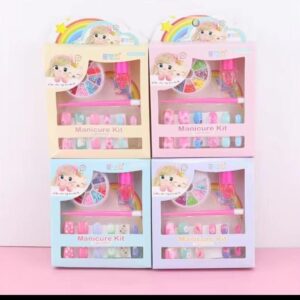 kids manicure kit – fun diy nail art set for girls