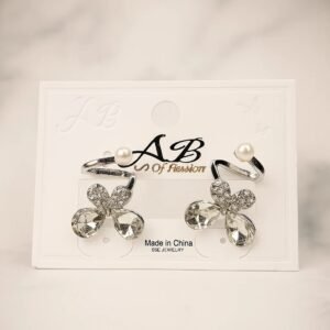 elegant butterfly crystal earrings