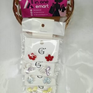 elegant floral inspired studs set – 4 pairs